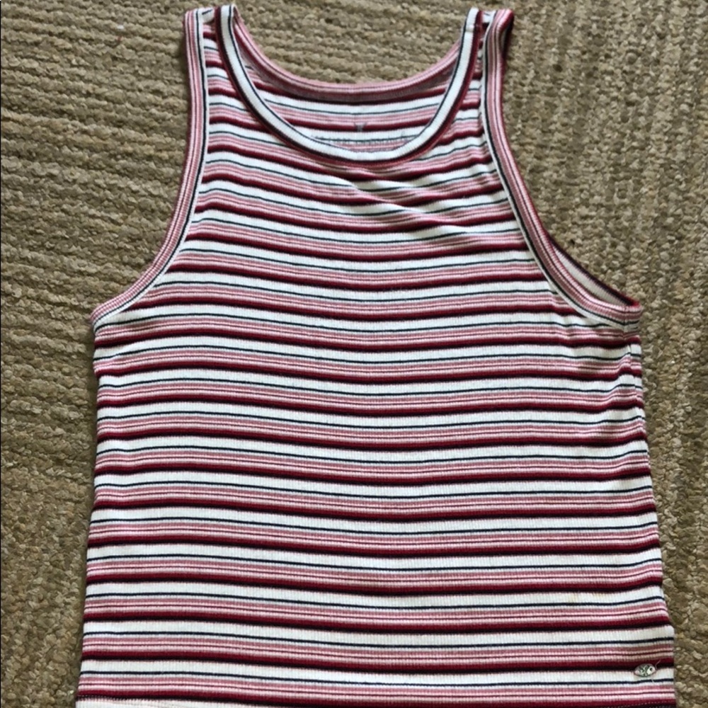 Red striped tank top